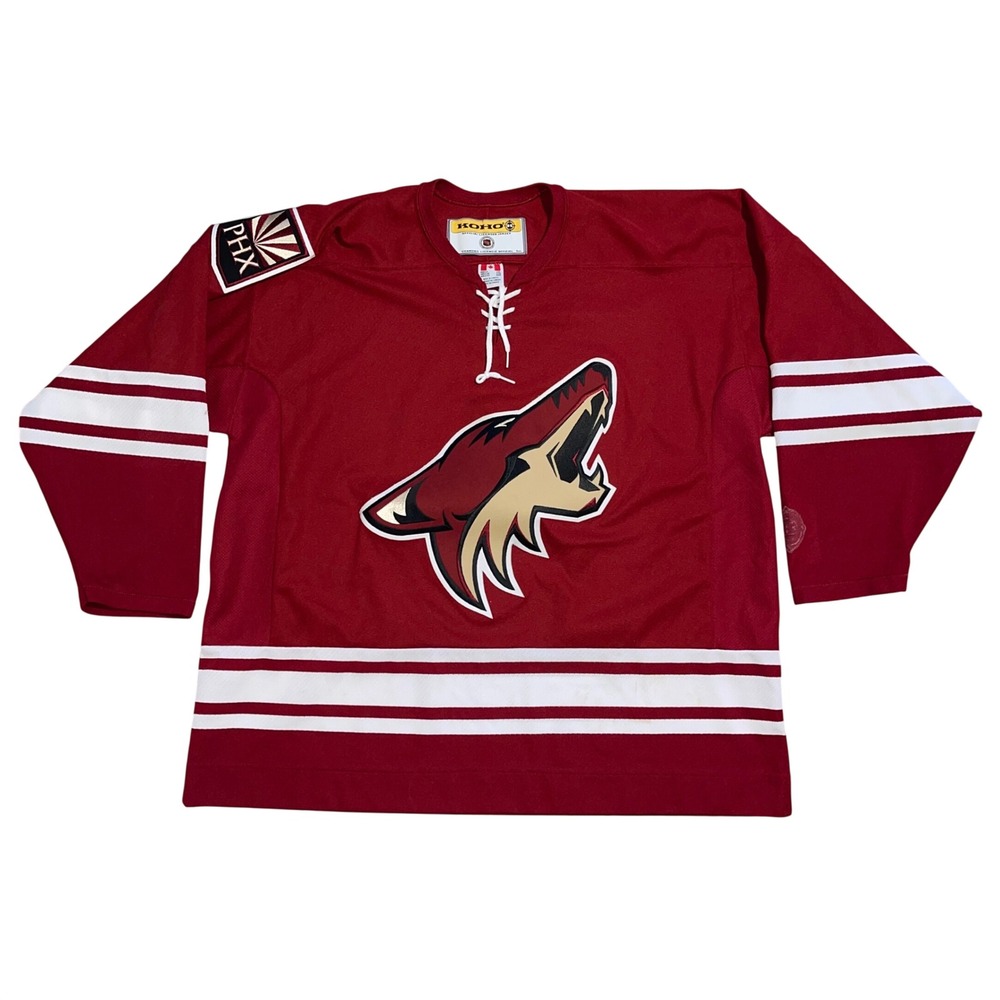 Vintage Koho Phoenix Coyotes AZ NHL Hockey Jersey XXL Red Lace Up Made in Canada